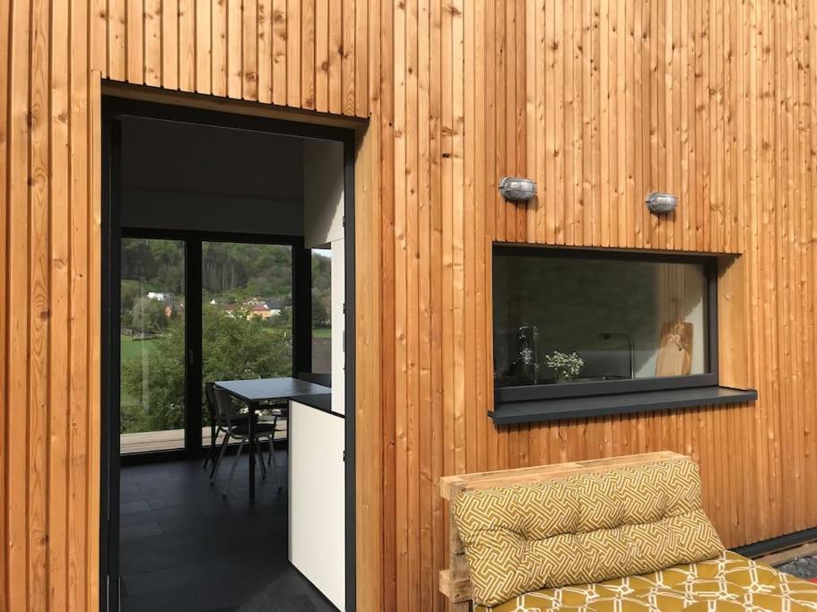 Eifelhausaufzeit-Vulkaneifel-Architekten-Chalet Mit Sauna Im Vulkankrater Immerath المظهر الخارجي الصورة